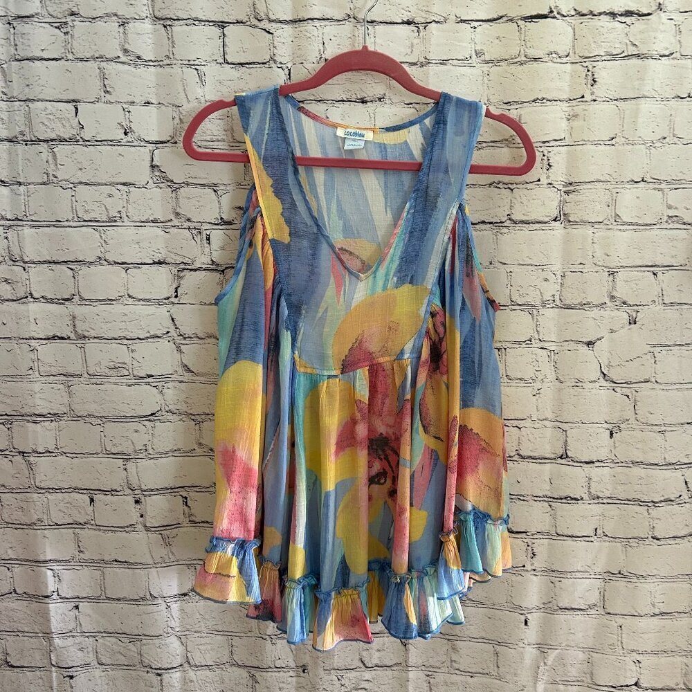Ladies Cocobleu sleeveless blouse Size L